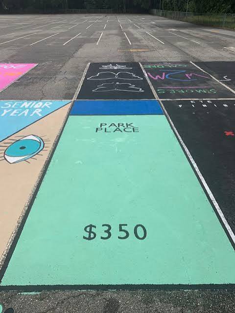 painted parking space