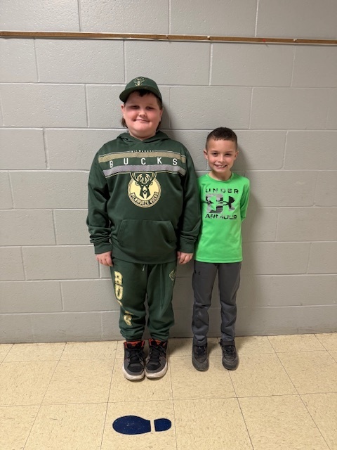 Gannon and Ace on Green Eggs and Ham day