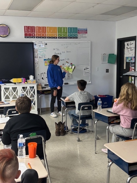 Brooklynne reading to 5th grade