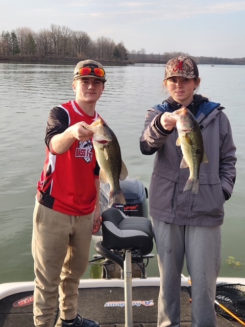 Drake and Maci with their catch