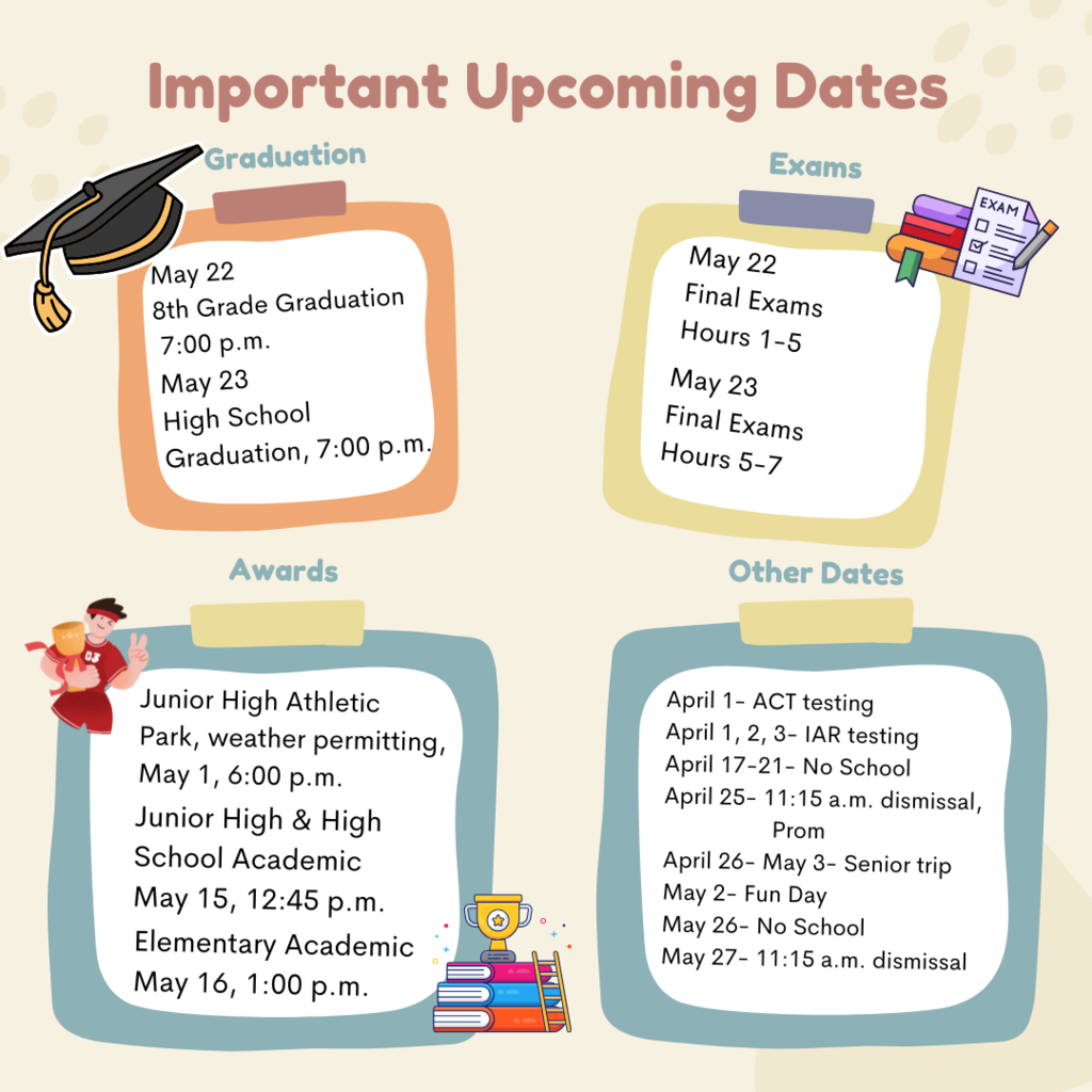 End of the year dates