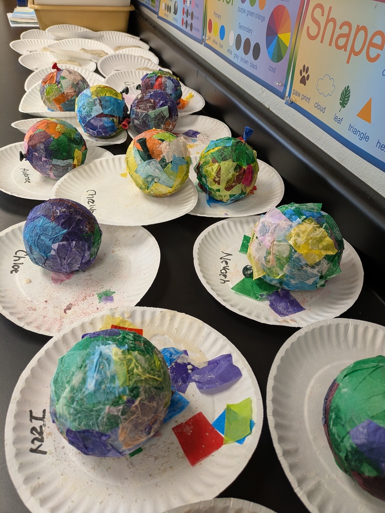 Third graders paper mache projects. Did a great job!