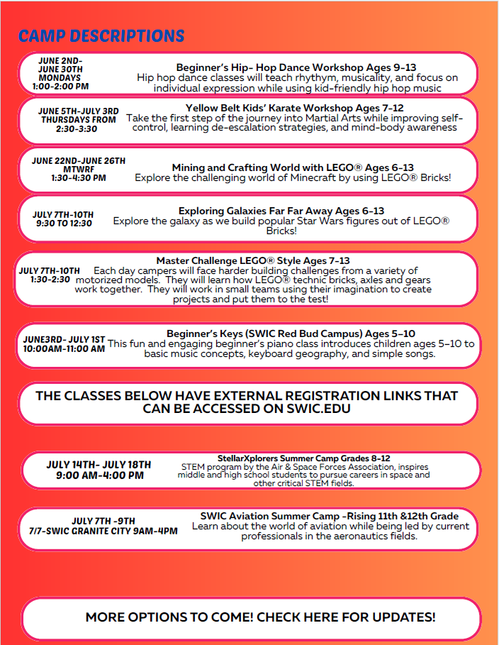 SWIC Summer Camp Flyer pg 2