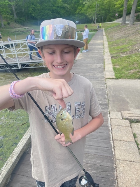 Olin is proud of his fish