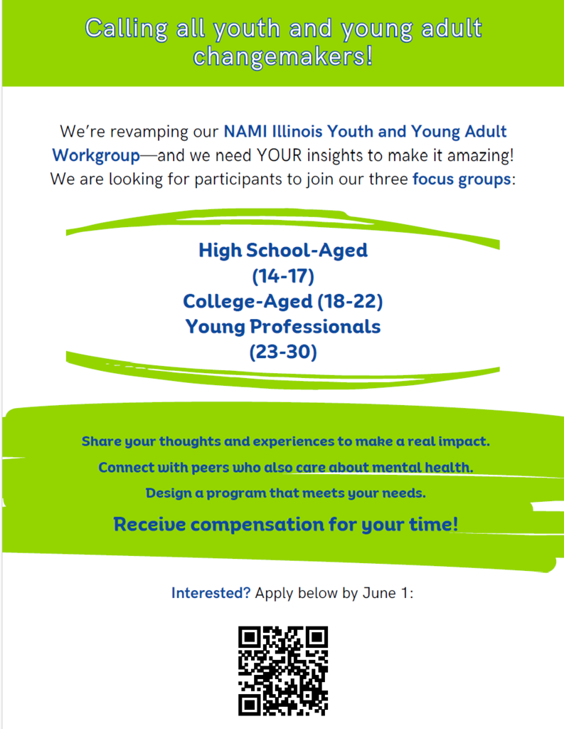 NAMI Illinois Youth and Young Adult Workgroup Focus Group Application