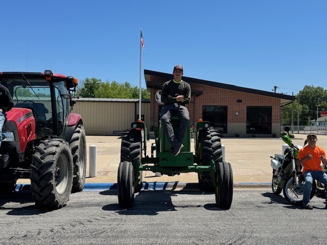 Bryant with his tractor