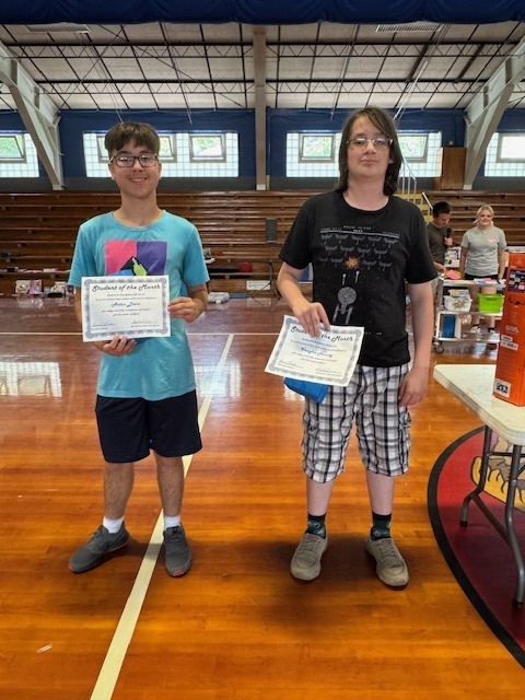 April Junior High Students of the Month