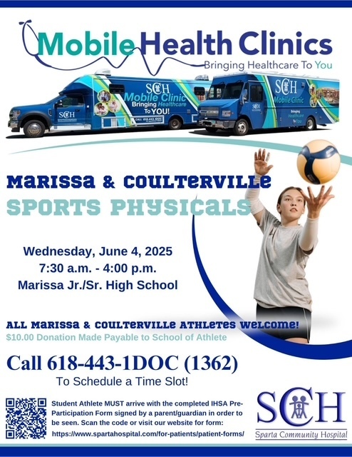 Sports Physicals at Marissa on June 4