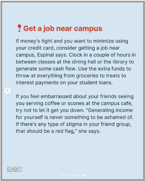 Get a job near campus
