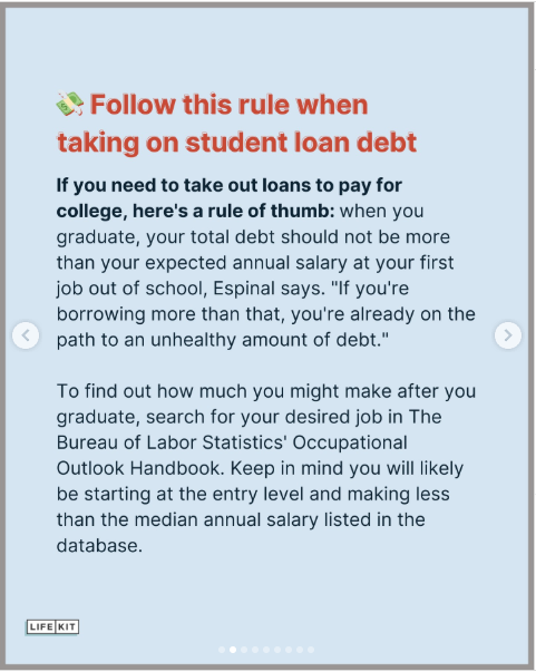 Follow this rule when taking on student loan debt