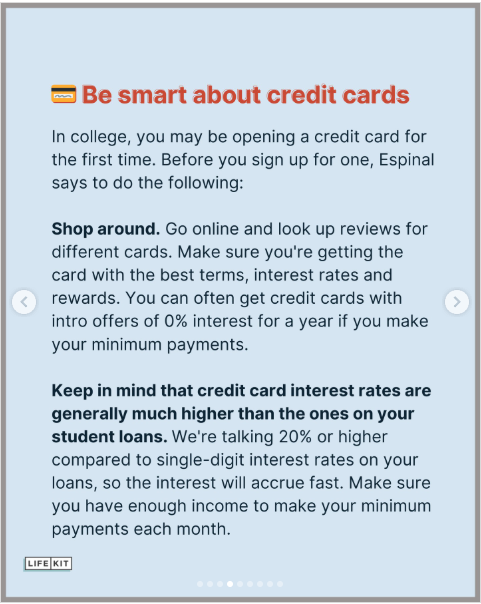 Be smart about credit cards
