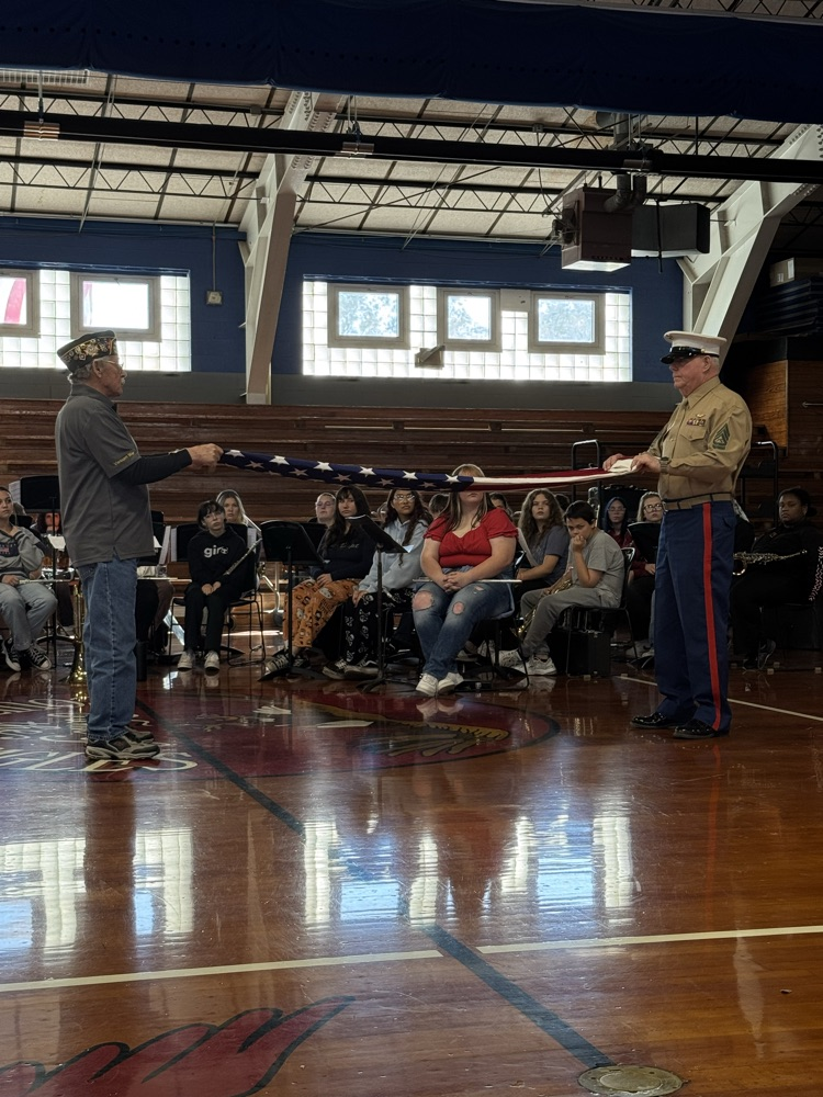 VFW Members folding the flag