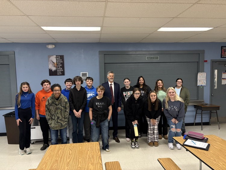 students with Rep Friess