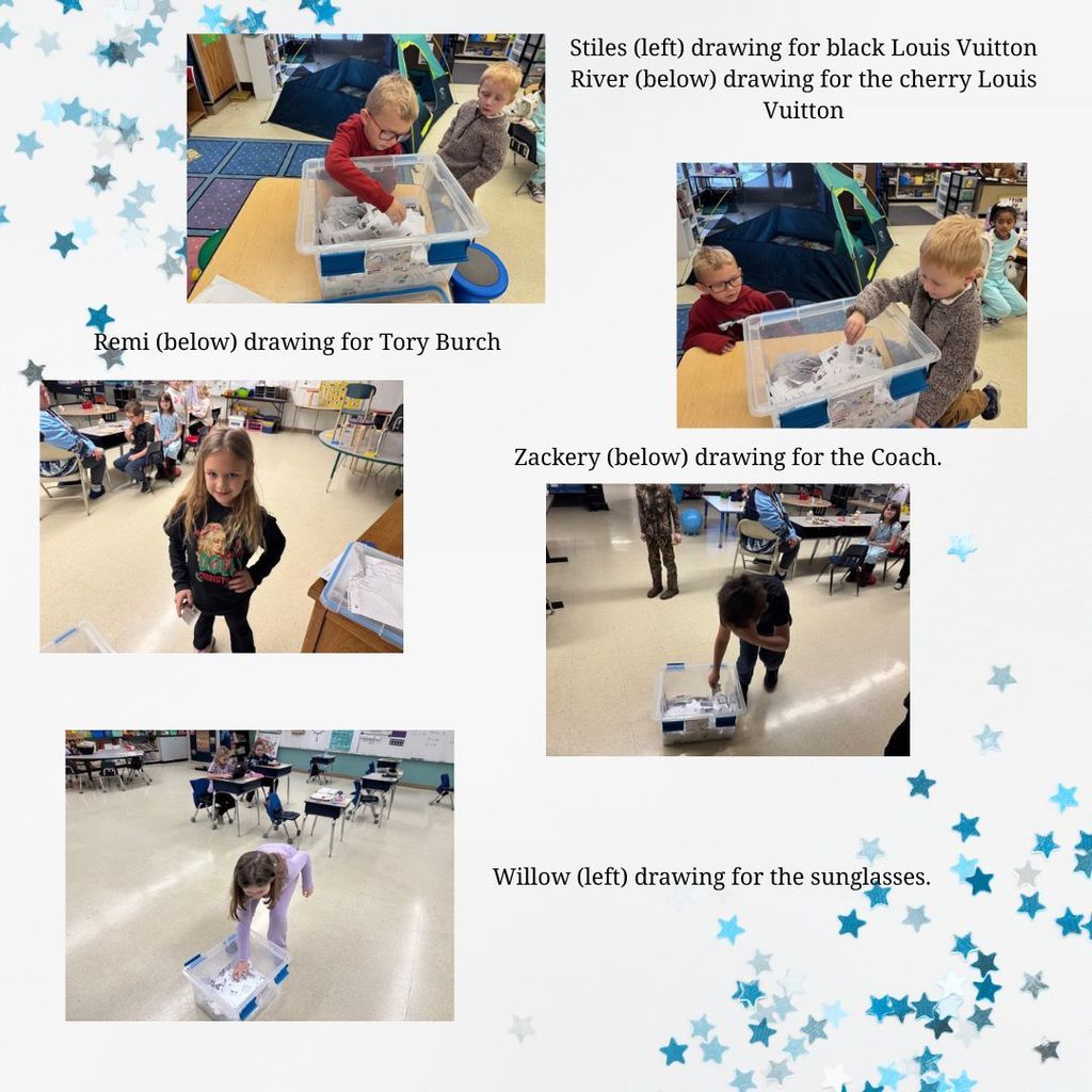 Students drawing out our winners