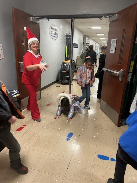 Elf snowball/marshmallow fight