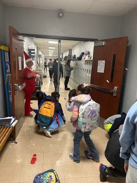 Elf snowball/marshmallow fight