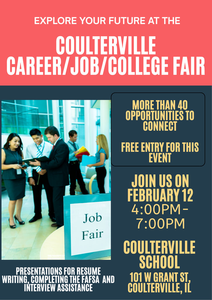 Coulterville Career/Job/College Fair Flyer