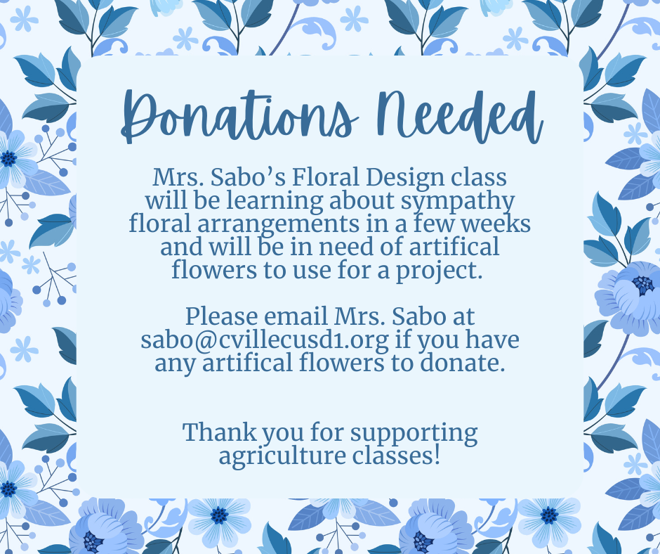 Flower donations needed