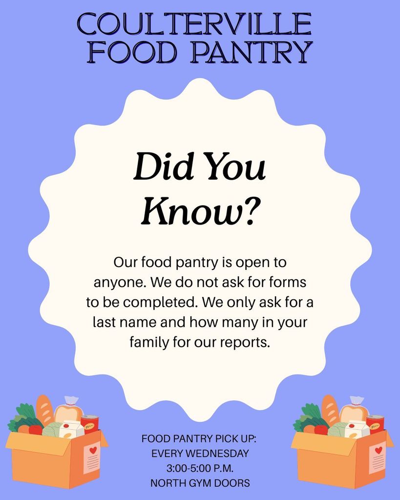 Food Pantry is open to everyone.