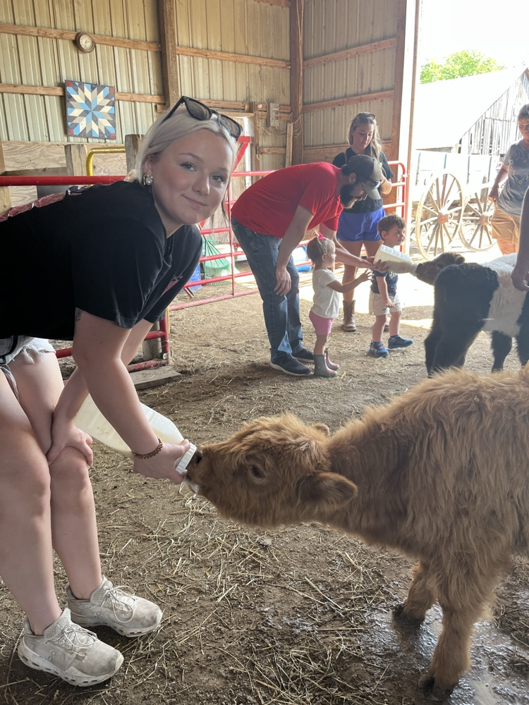 Maura bottle feeding