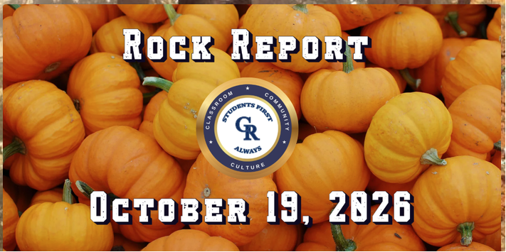 rock report october 19th 2026 title on pumpkin backround