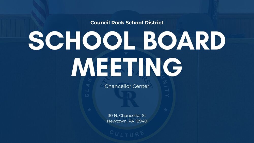 CRSD School Board Meeting logo