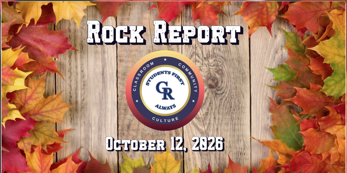 Rock Report- October 12th 2026 image with a leaf backround