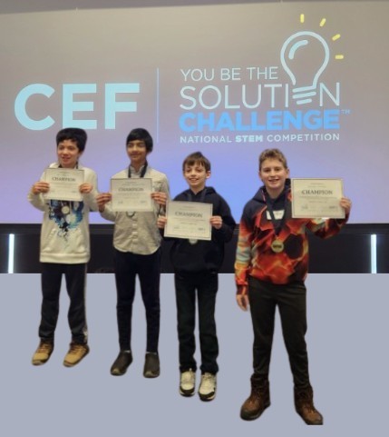 students being awarded with CEF prize