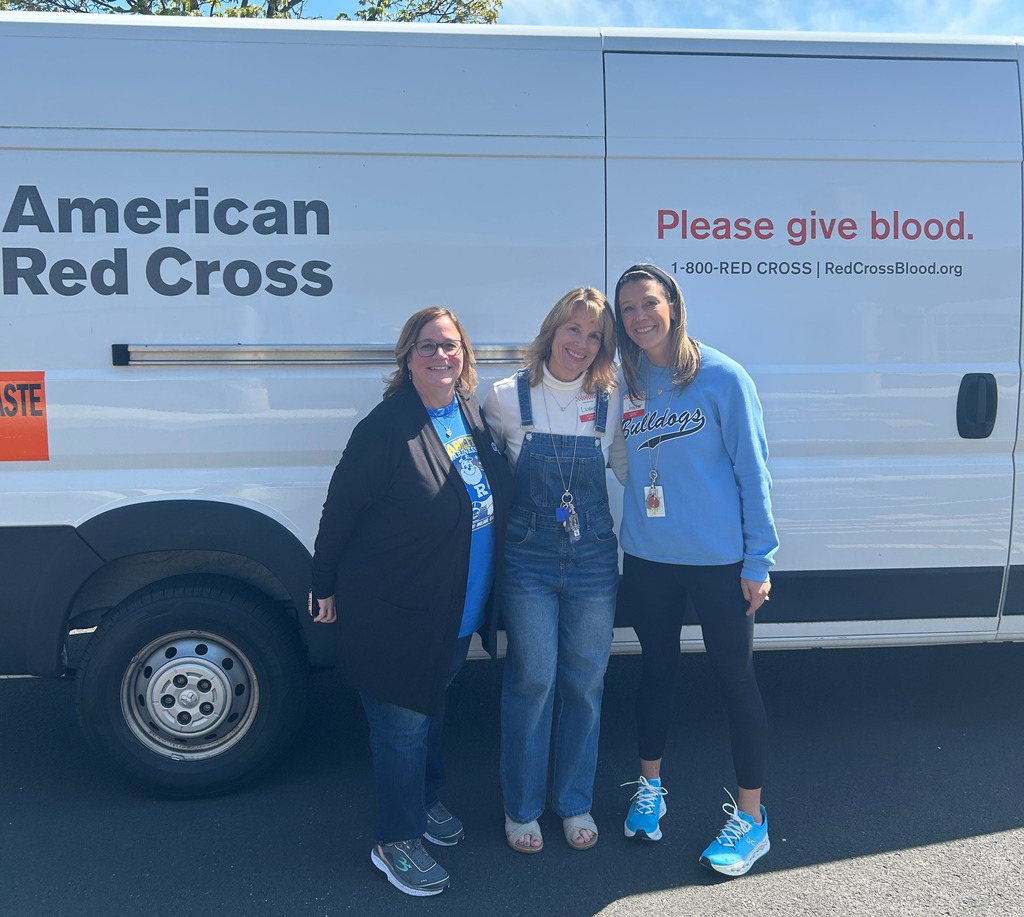 staff preparing for blood drive