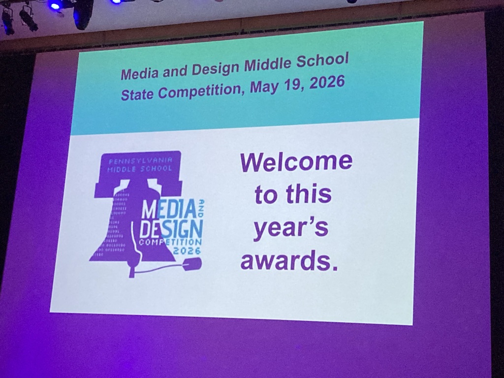 banner for media and design middle school competition