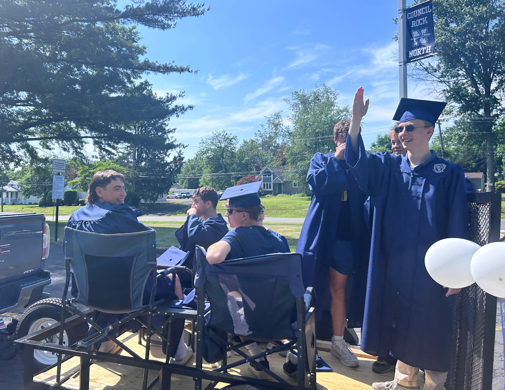 north students during the car parade