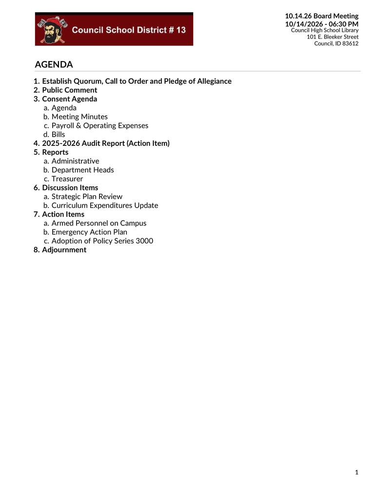 10.14.26 Meeting Agenda