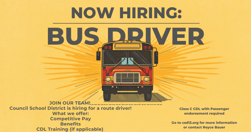 Bus Drivers Needed