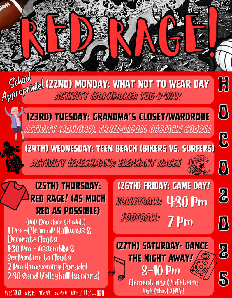 Red Rage Homecoming Flyer