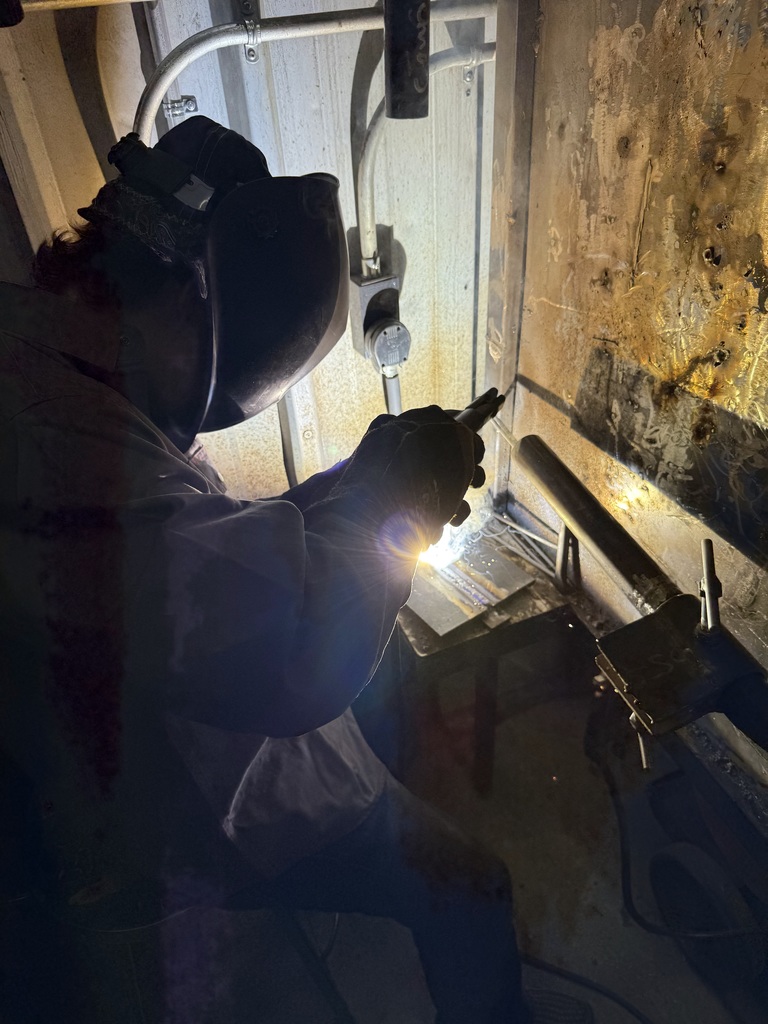a person welding