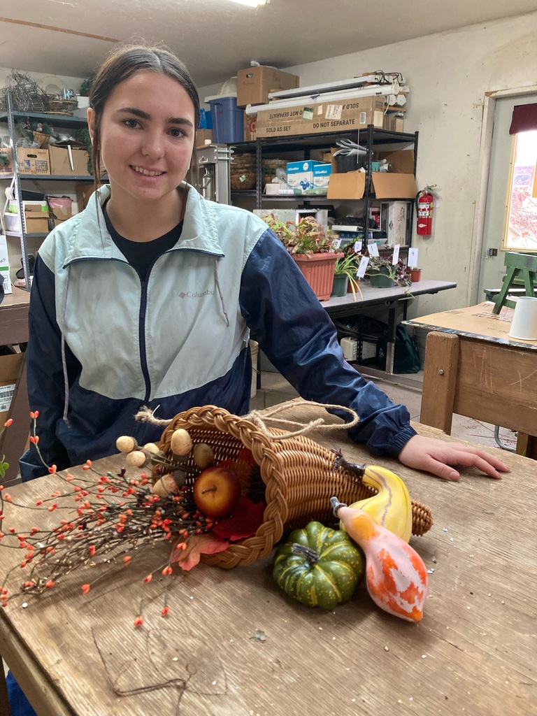 Floral student and a cornucopia