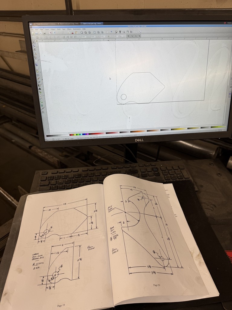 Taking sketches and turning them into parts with the CNC cad software.