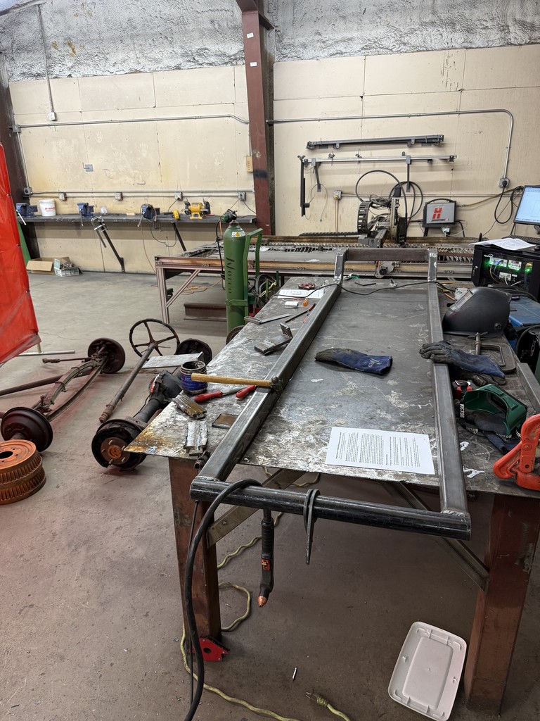 Frame layout with the axles Remington has sourced.