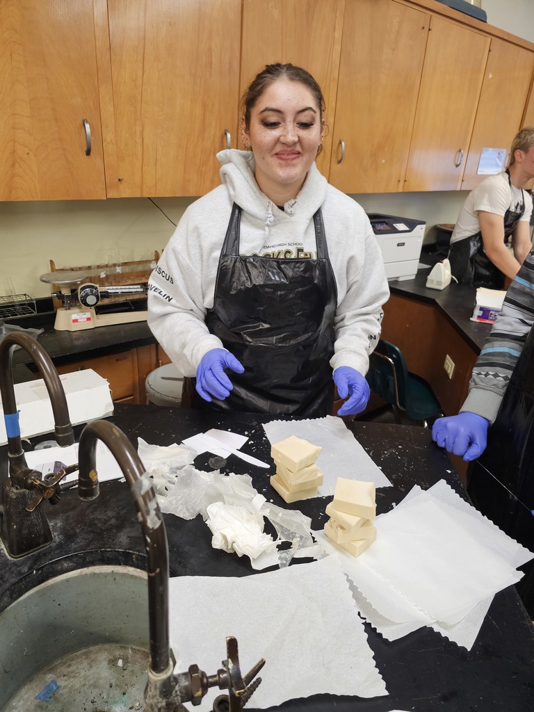 student smiles at soap