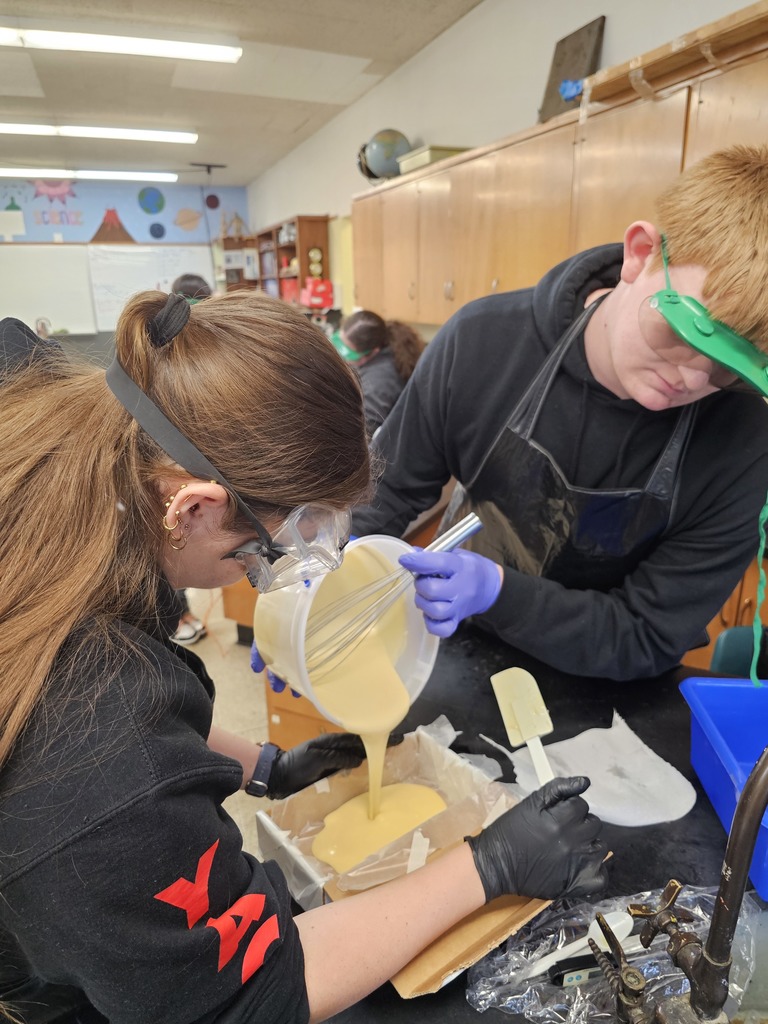 students wear goggles