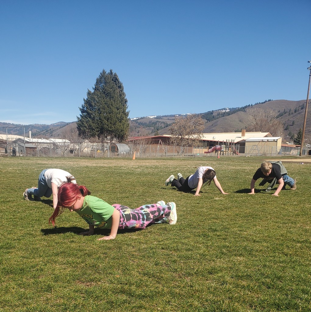 children doing pushups