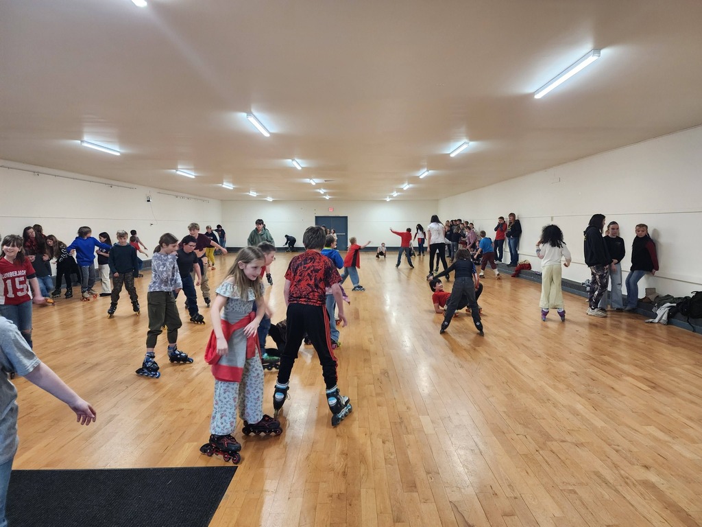 students rollerskate