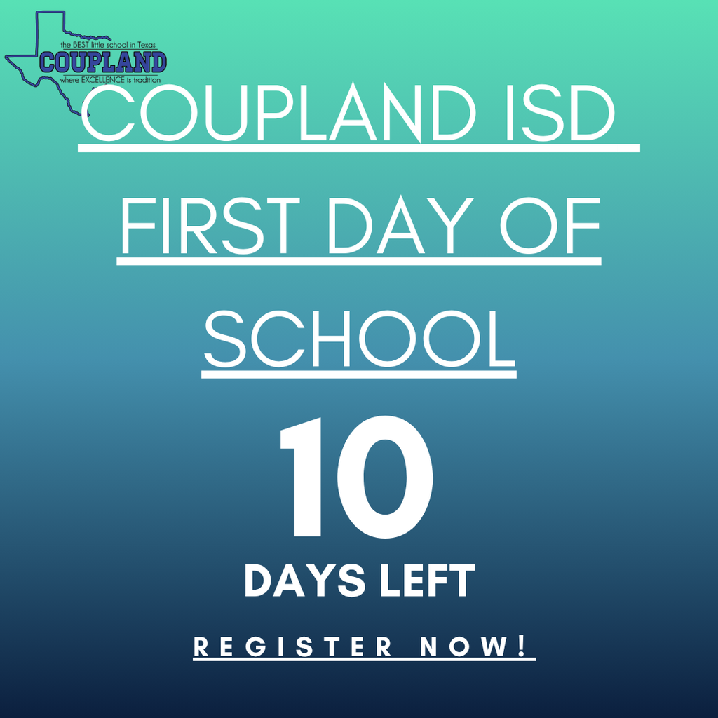 Register for the new year now. 10 days until school begins. 