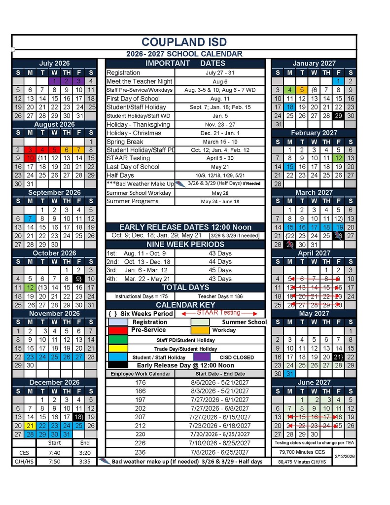 26-27 Calendar