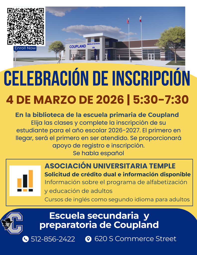 Registration Celebration is March 4th from 5:30 to 7:30