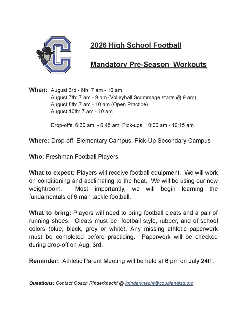 hs preseason info
