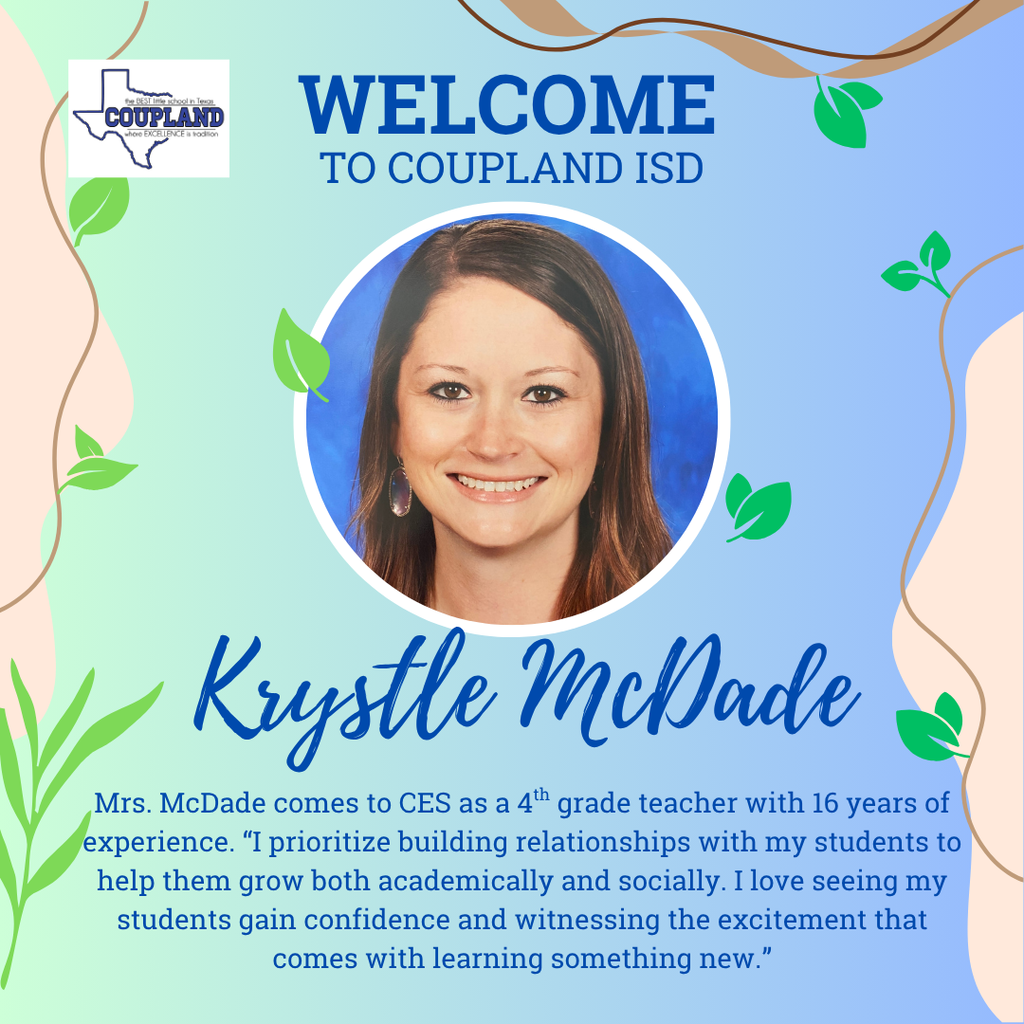CISD welcomes Mrs. McDade