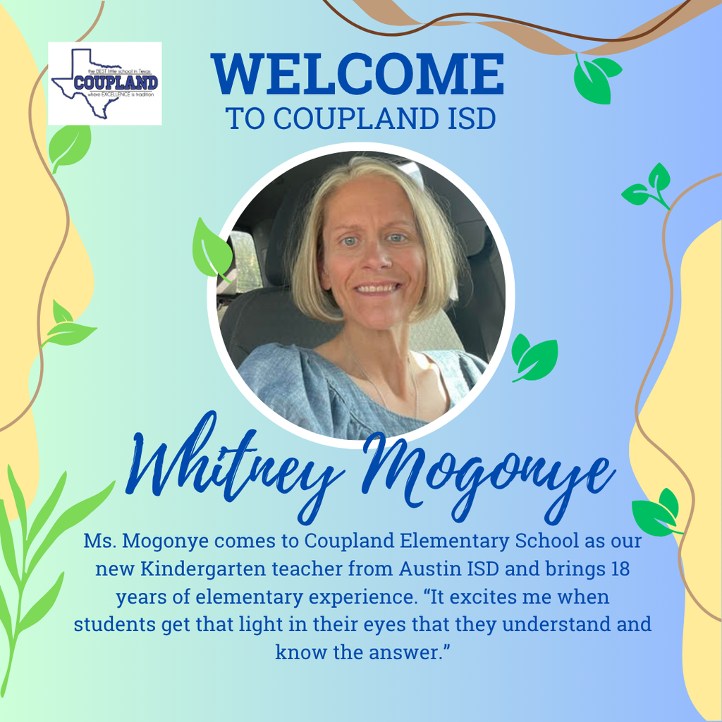 Welcome Ms. Mogonye!