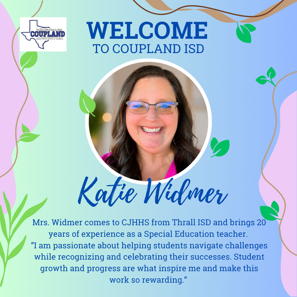 Welcome Mrs. Widmer!