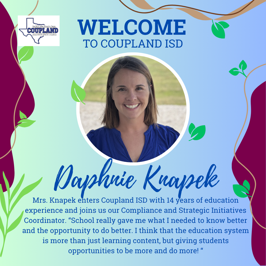 Welcome Mrs. Knapek!